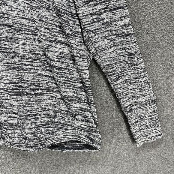 Athleta Cardigan Womens Small Gray Drape Pose Wrap Marled Open Front Knit - Picture 16 of 16